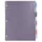 JAM Paper 8.5" x 11" 8-Tab Plastic Index Tab Dividers, 6 Pack